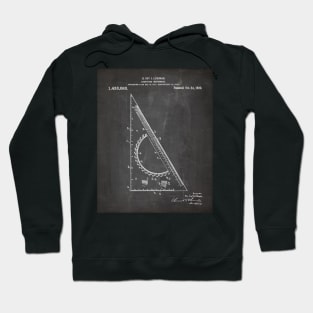 Architectural Engineer Patent - Graduation Office Art - Black Chalkboard Hoodie